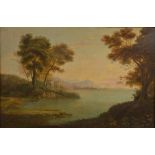 Attributed to Alexander Nasmyth (1758-1840) Italianate lake scene with Classical building and