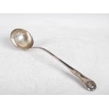 A Victorian silver soup ladle, Glasgow, 1837, makers mark of D. McCallum, Kings pattern, with