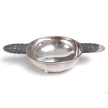 An Edwardian Britannia Standard silver quaich, London, 1903, makers mark of R.Dumenil, each lug