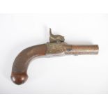 A late 18th/ early 19th century percussion single shot muff pistol, PERRINS WORCESTER, with