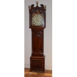 A 19th century mahogany longcase clock, G. Lumsden, Anstruther, the enamelled dial with Roman