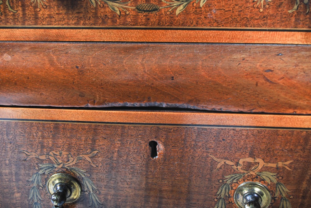 An Edwardian mahogany and satinwood banded pedestal desk by Edwards & Roberts, with raised gallery - Image 12 of 12