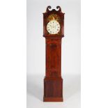 A 19th century mahogany longcase clock, D. GREIG, PERTH, the enamelled dial with Roman numerals