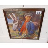 Print - Gypsy boy and donkey after Helen McKenzie