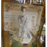 Coalport lady figure with certificate (Louisa at Ascot)