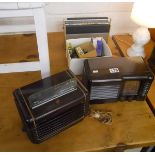 2 Bakelite radios, retro radio and collection of valves