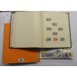 Album of European stamps, stock book and packet of world stamps - Estimate £15 to £20