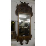 Ornate Queen Anne style wall mirror