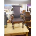 Fine William IV mahogany armchair