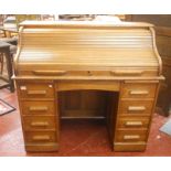 Oak roll top desk