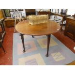 Early mahogany pad foot dining table