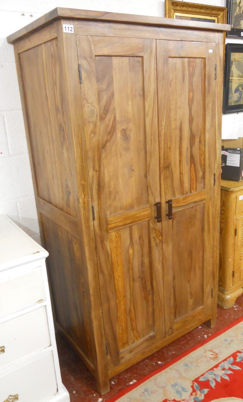 Small hardwood wardrobe