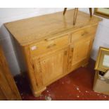 Early pine cupboard with drawers