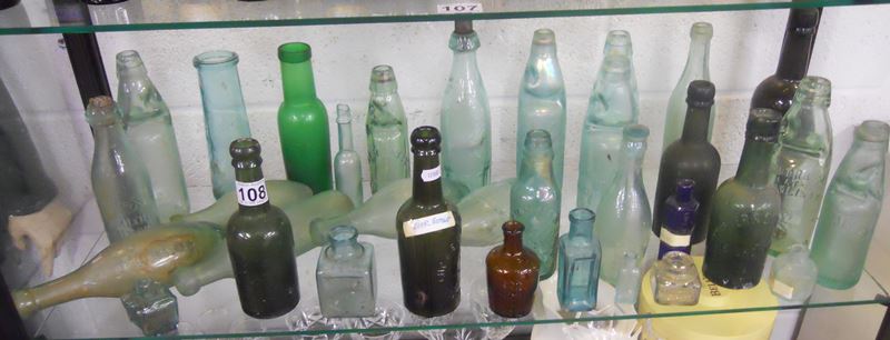 Collection of old bottles