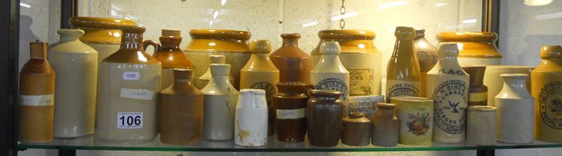 Large collection of stoneware bottles etc.