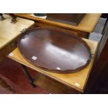 Georgian galleried mahogany tray