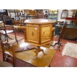 Bespoke and well made hexagonal inlaid sewing table