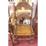 Early carved oak chair