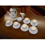 Royal Doulton coffee set (1 saucer A/F)