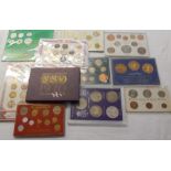 Collection of commemorative coin sets