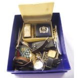 Box of watches, lighters etc.