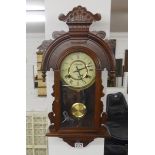 Working mahogany wall clock