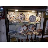 Collection of Masons Ironstone plates etc. (over 2 shelves)