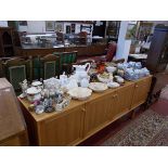 Large collection of china to include Royal Albert, Shelley, Delft etc.