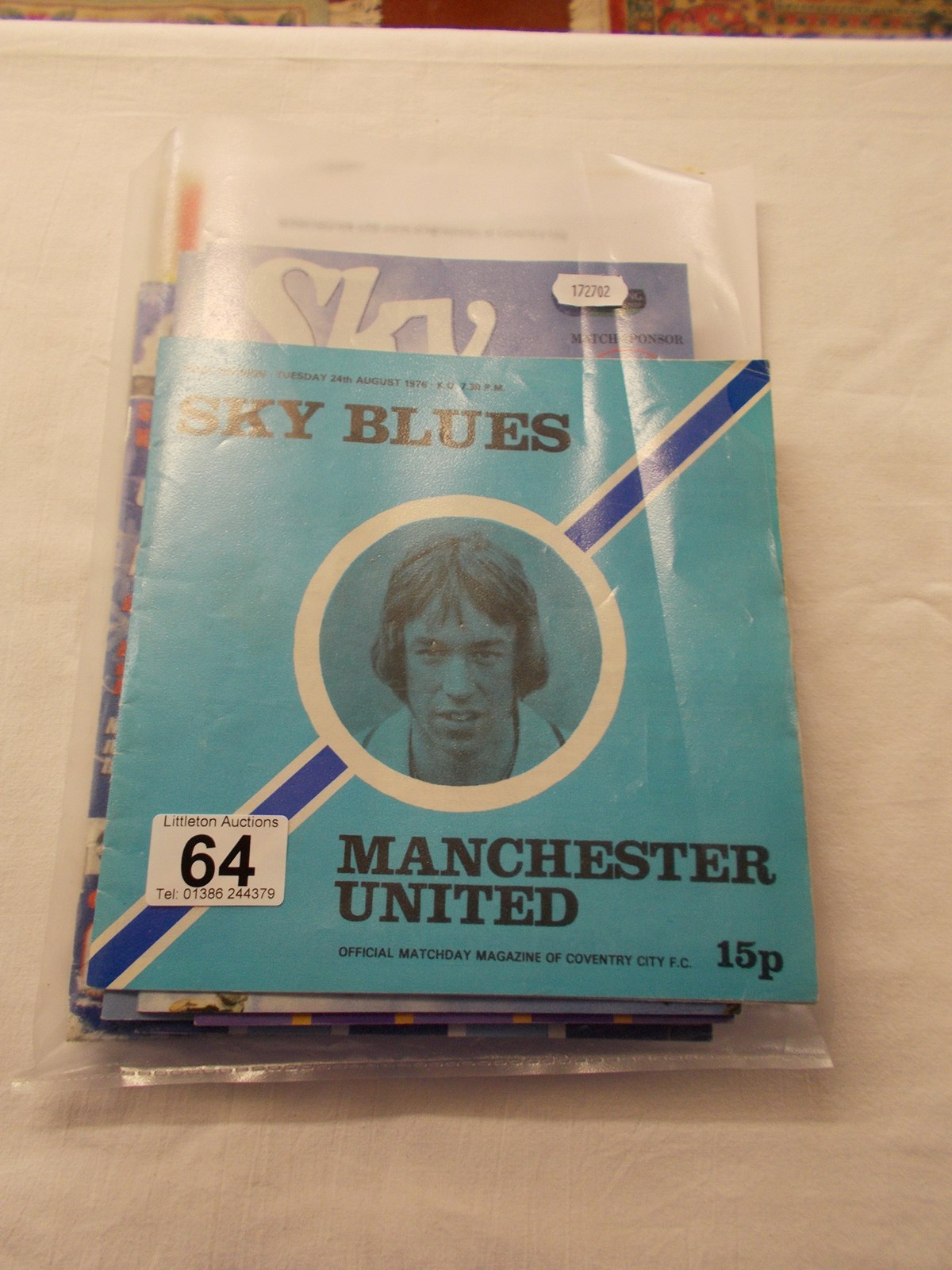 Old Manchester United away programes