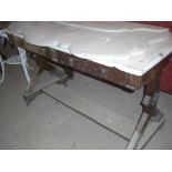 Marble top mahogany wash stand