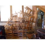 Large collection of Elm chairs