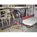 Cast iron based pub table