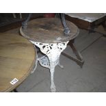 Cast iron based pub table