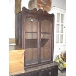 Pine and glazed cabinet