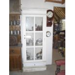 Painted pine display cabinet