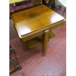 Art Deco walnut occasional table with lower tier