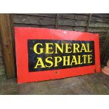 Large enamel sign - 'General Asphalt'