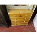 Pine chest of 2 over 3 drawers