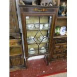 Edwardian inlaid china cabinet