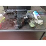 BB gun with holster, gloves, grenade ammo container etc