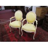 Pair of French style armchairs