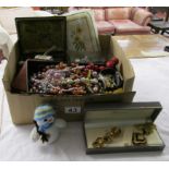 Large box of costume jewellery