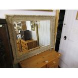 Bevelled glass and gilt framed wall mirror A/F