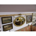 Fine Georgian gilt framed mirror with ribbon & swag decoration