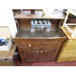 Unusual pine cabinet with planter top