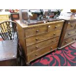 Victorian mahogany chest of 2 over 3 drawers