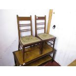 Pair of Edwardian inlaid bedroom chairs