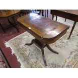 Regency mahogany pedestal games table