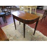 Fine mahogany and inlaid Regency fold over tea table
