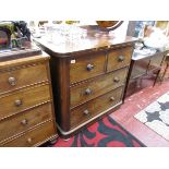 Victorian mahogany chest of 2 over 2 drawers